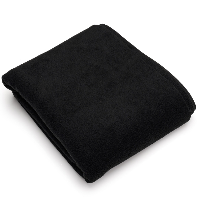 Black Solid Fleece Fabric